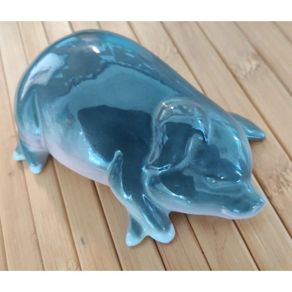 Ceramic Pigs Laying Down Nesting Hugging Overlapped Pink Gray Cuddle Napping - Picture 9 of 13